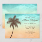 Vrijgezellenfeest van de tropische beugel kaart (Voorkant / Achterkant)