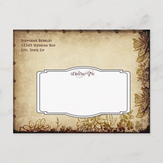  Vrijgezellenfeest van de tuin nodigt BRIEFKAARTEN (Achterkant)