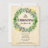 Vrijgezellenfeest van de Tuscan Botanical Wreath L Kaart (Voorkant)