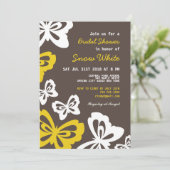 Vrijgezellenfeest van de vlinder en uitnodiging to (Staand voorkant)