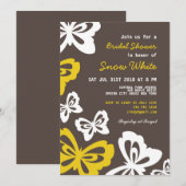 Vrijgezellenfeest van de vlinder en uitnodiging to (Voorkant / Achterkant)