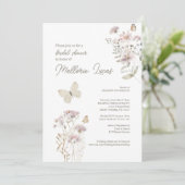 Vrijgezellenfeest van de vlinder | Romantisch vrou Kaart (Staand voorkant)