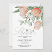 Vrijgezellenfeest van de voorjaarsWaterverf "Peach Kaart (Voorkant)