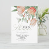 Vrijgezellenfeest van de voorjaarsWaterverf "Peach Kaart (Staand voorkant)