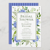 Vrijgezellenfeest van de Waterverf "Blue Hydrangea Kaart (Voorkant / Achterkant)