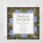 Vrijgezellenfeest van de Waterverf "Blue Hydrangea Kaart (Voorkant)