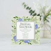 Vrijgezellenfeest van de Waterverf "Blue Hydrangea Kaart (Staand voorkant)