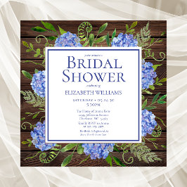 Vrijgezellenfeest van de Waterverf "Blue Hydrangea Kaart