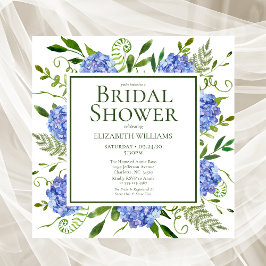 Vrijgezellenfeest van de Waterverf "Blue Hydrangea Kaart