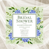 Vrijgezellenfeest van de Waterverf "Blue Hydrangea Kaart