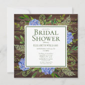 Vrijgezellenfeest van de Waterverf "Blue Hydrangea Kaart (Voorkant)