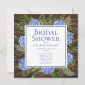 Vrijgezellenfeest van de Waterverf "Blue Hydrangea Kaart (Voorkant)