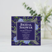 Vrijgezellenfeest van de Waterverf "Blue Hydrangea Kaart (Staand voorkant)