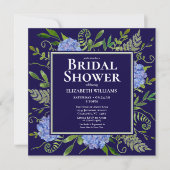 Vrijgezellenfeest van de Waterverf "Blue Hydrangea Kaart (Voorkant)