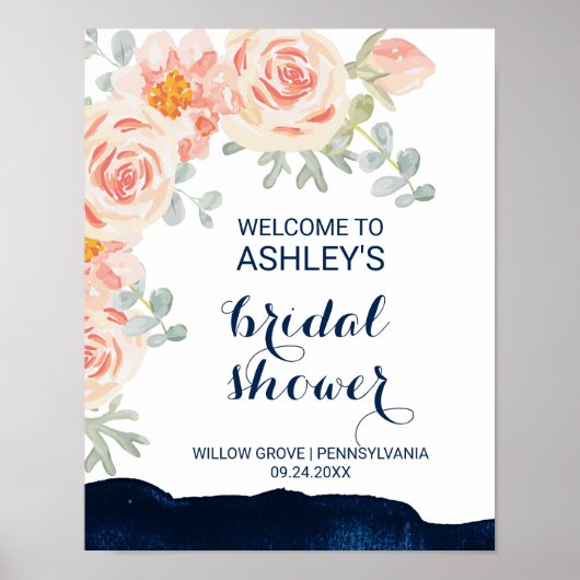 Vrijgezellenfeest van de Waterverf van Floral en N Poster (Voorkant)