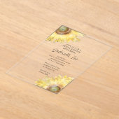 Vrijgezellenfeest van de Waterverf van Gele Zonneb Acryl Uitnodigingen (Laagn)