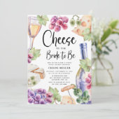 Vrijgezellenfeest van de Waterverf van wijn en kaa Kaart (Staand voorkant)