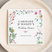 Vrijgezellenfeest van de Waterverf van wilde bloem Servet