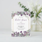 Vrijgezellenfeest van de Waterverf van wilde bloem Uitnodiging Briefkaart (Staand voorkant)