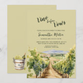 Vrijgezellenfeest van de wijnmakerij kaart (Voorkant / Achterkant)