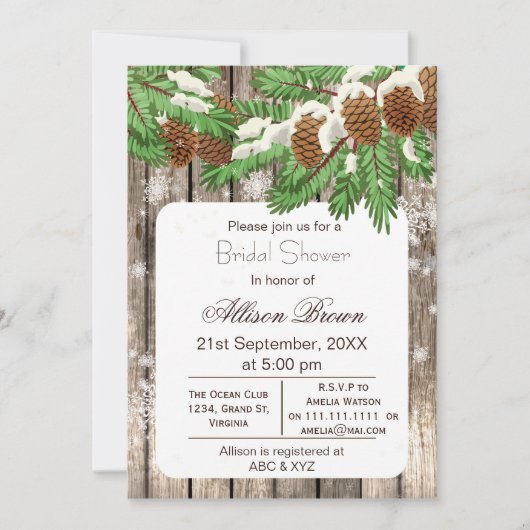 Vrijgezellenfeest van de winterdenergie kaart (Voorkant)