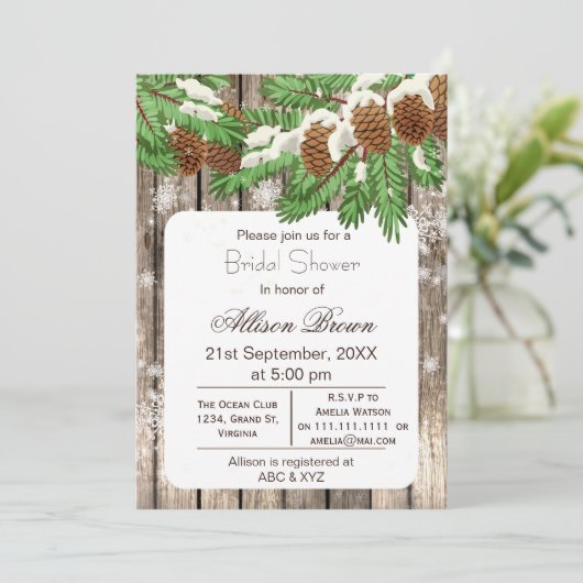 Vrijgezellenfeest van de winterdenergie kaart (Staand voorkant)