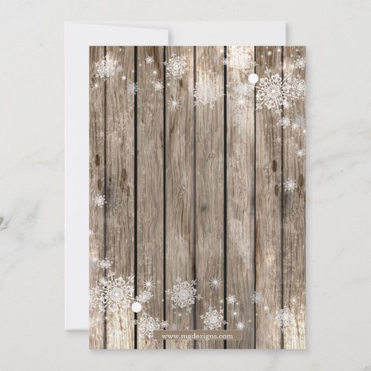 Vrijgezellenfeest van de winterdenergie kaart (Achterkant)