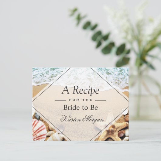 Vrijgezellenfeest van de Zandstrand van Beach Briefkaart (Staand voorkant)