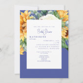 Vrijgezellenfeest van de zomerkobalt Blue Sunflowe Kaart (Voorkant)