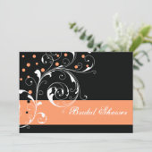 Vrijgezellenfeest van de zwarte koraalbruiloft met kaart (Staand voorkant)