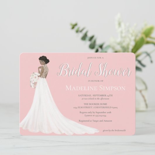 Vrijgezellenfeest van een Amerikaanse bruidbruidbr Kaart (Staand voorkant)