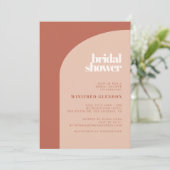 Vrijgezellenfeest van eenvoudige ijsperzikterracot kaart (Staand voorkant)