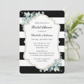 Vrijgezellenfeest van Elegant Black en White Green Kaart (Staand voorkant)