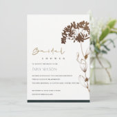 VRIJGEZELLENFEEST VAN ELEGANT KOPPER FOIL HYDRANGE BEDANKKAART (Staand voorkant)