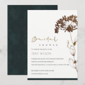 VRIJGEZELLENFEEST VAN ELEGANT KOPPER FOIL HYDRANGE BEDANKKAART (Voorkant / Achterkant)