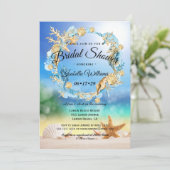 Vrijgezellenfeest van Elegant Ocean Beach Starfish Kaart (Staand voorkant)