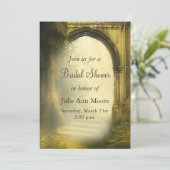 Vrijgezellenfeest van Enchanted Forest Arch Kaart (Staand voorkant)