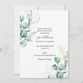 Vrijgezellenfeest van Eucalyptus Boho Greenery Kaart (Voorkant)