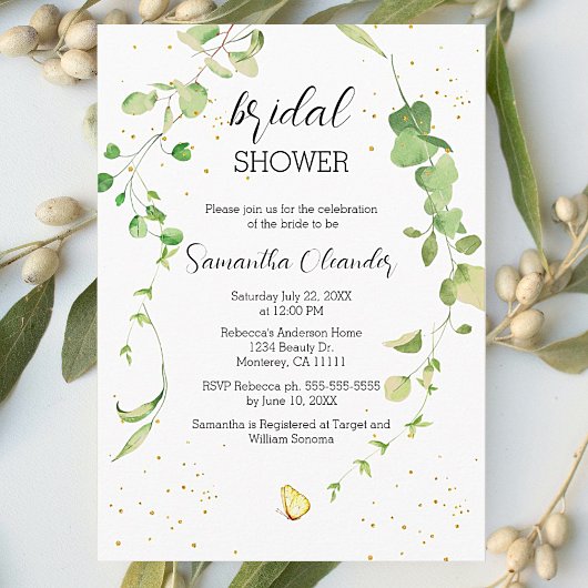 Vrijgezellenfeest van Eucalyptus Greenery Boho Kaart