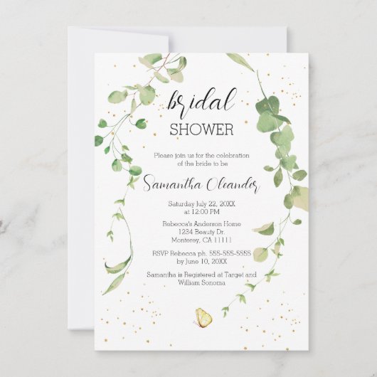 Vrijgezellenfeest van Eucalyptus Greenery Boho Kaart (Voorkant)