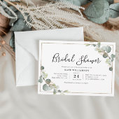 vrijgezellenfeest van eucalyptus greenery kaart