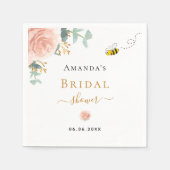 Vrijgezellenfeest van eucalyptus roos goud servet (Voorkant)