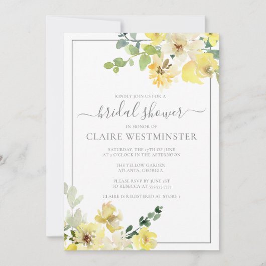 Vrijgezellenfeest van fijne geelboomgaarden zomert kaart (Voorkant)