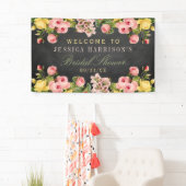  Vrijgezellenfeest van Floral-Chalkboard Spandoek (Insitu)