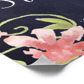 Vrijgezellenfeest van Floral-chic-marine Poster (Hoek)