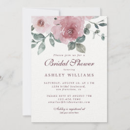 Vrijgezellenfeest van Floral Dusty Pink Rose Kaart