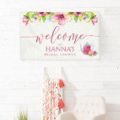 Vrijgezellenfeest van Floral Garden Tea Party Spandoek (Insitu)