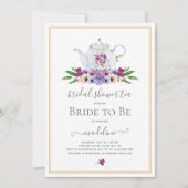 Vrijgezellenfeest van Floral Tea Party Kaart (Voorkant)