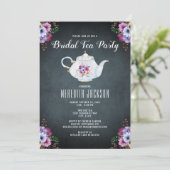 Vrijgezellenfeest van Floral Tea Party Kaart (Staand voorkant)