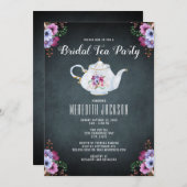 Vrijgezellenfeest van Floral Tea Party Kaart (Voorkant / Achterkant)